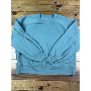 Abercrombie & Fitch Soft AF Green Long Sleeve Crew Neck Stretch Pullover Size L